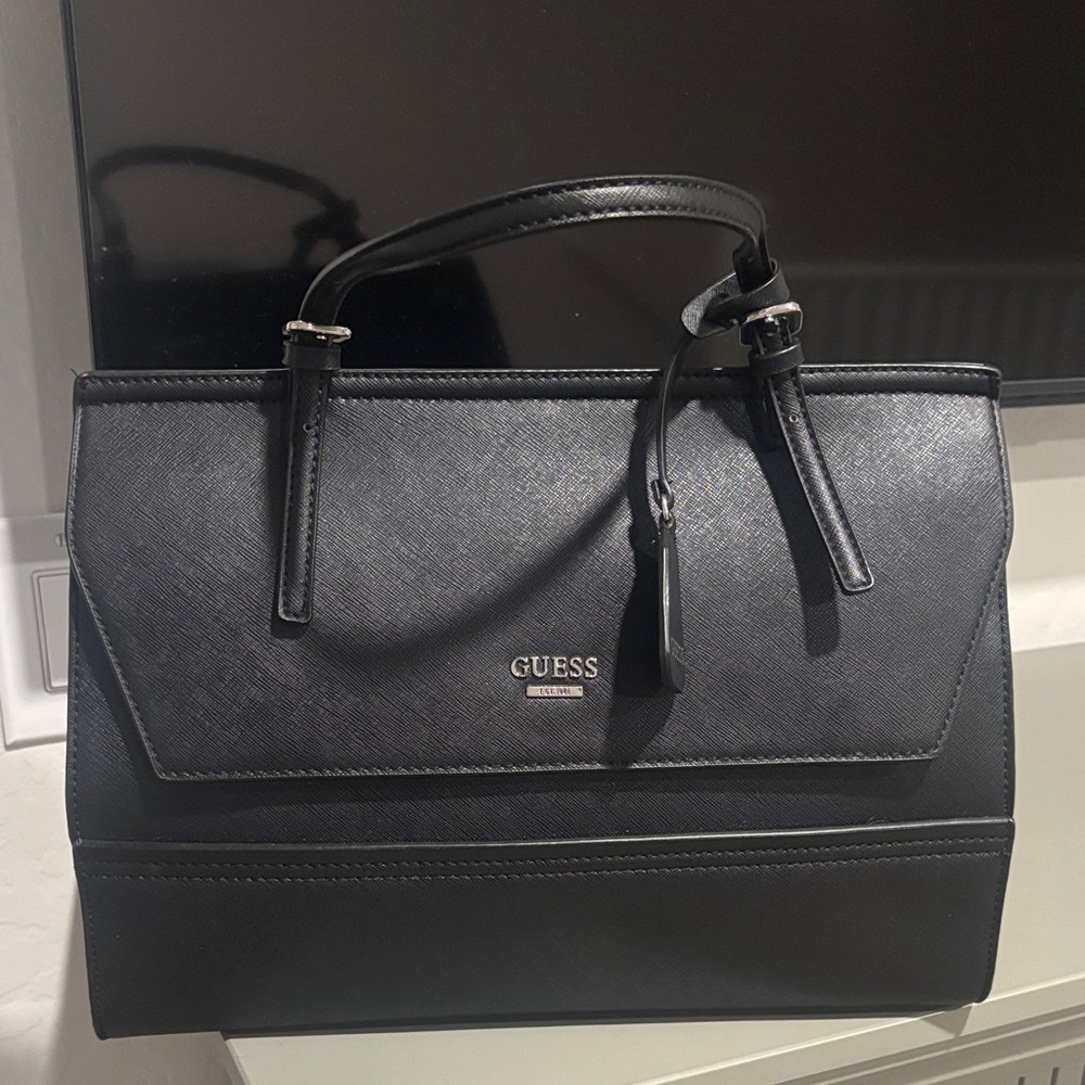 Guess Black Tote Briefcase Bag